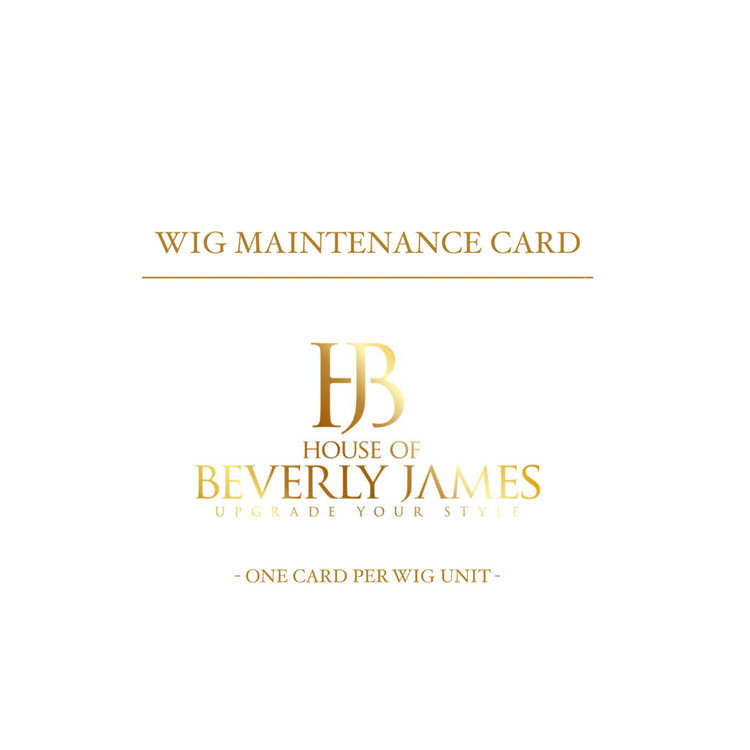 Wig Maintenance Card